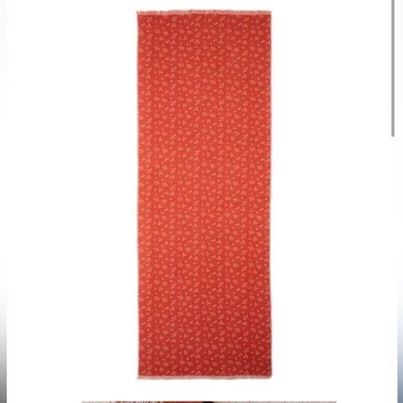 Madewell orange and White Polka Dot Scarf - Picture 2 of 7